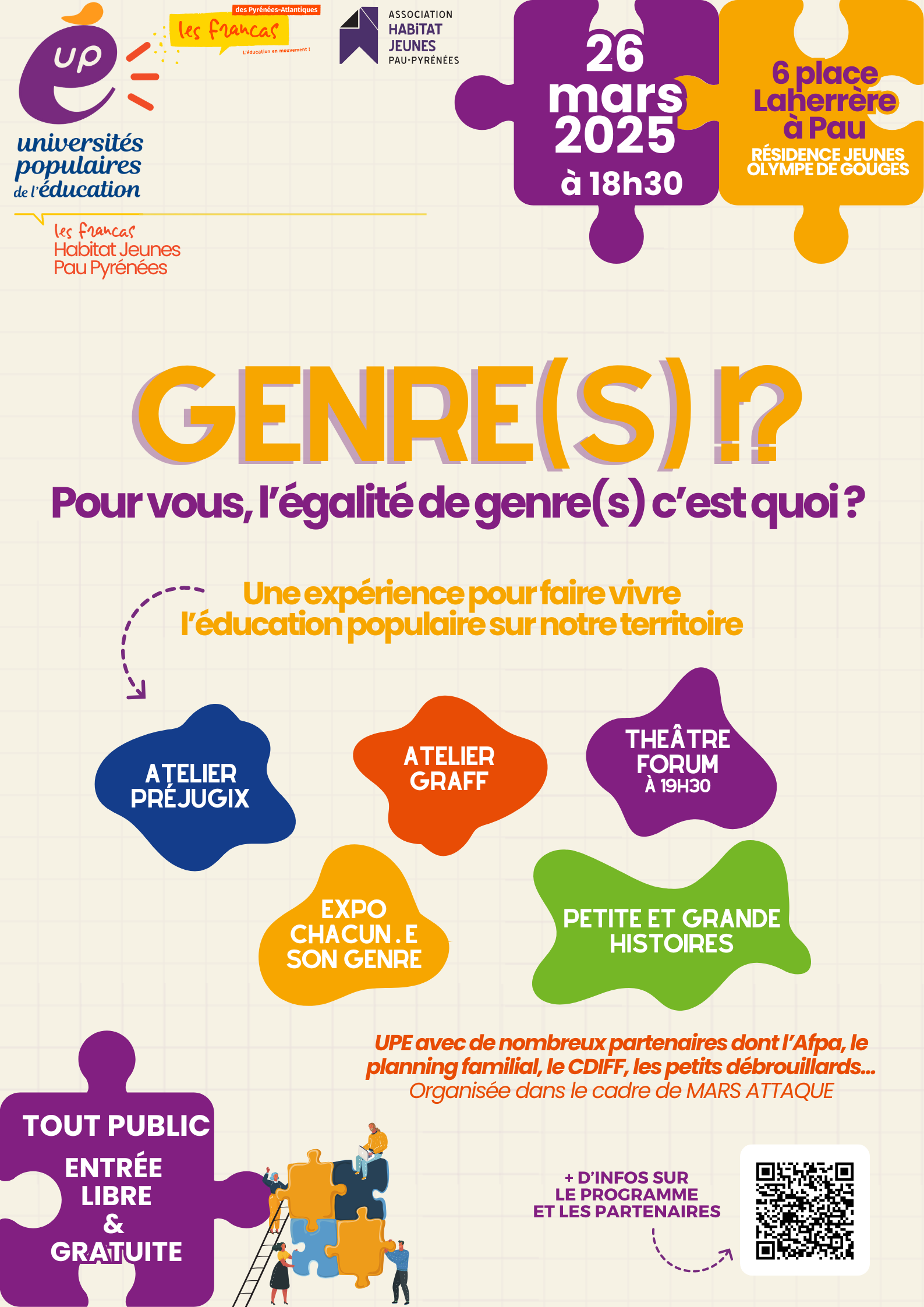 Genre(s) !? La prochaine UPE le 26 mars