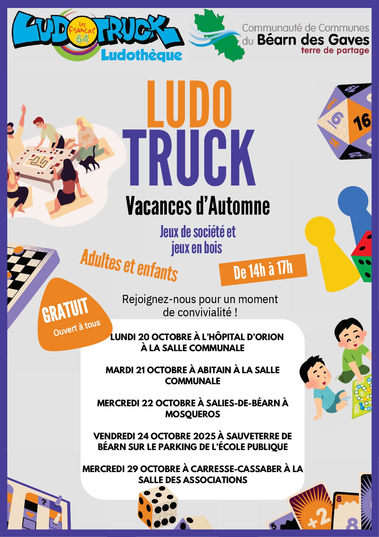 Les haltes du Ludotruck à l’automne en Béarn des Gaves